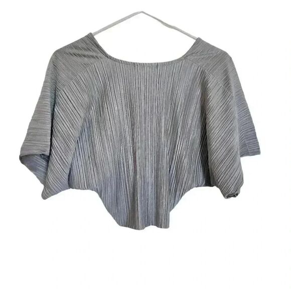 Missguided Women's Silver Poly/Spandex Top - Picture 4 of 7